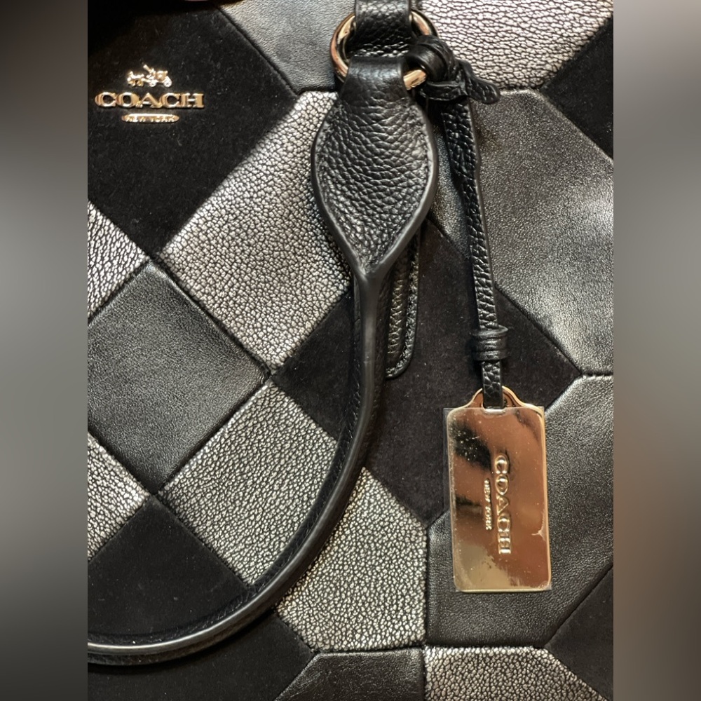 Coach Crosby Leather Patchwork Satchel Crossbody Bag Adjustable Strap Dust Cover - Picture 7 of 15